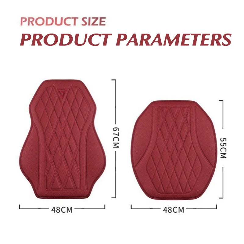 Nappa Leather Car Seat Cushion – Breathable Universal Front Seat Cover - Delicate Leather