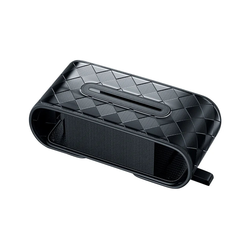 Leather Car Tissue Holder – Universal Backseat & Center Console Napkin Box - Delicate Leather
