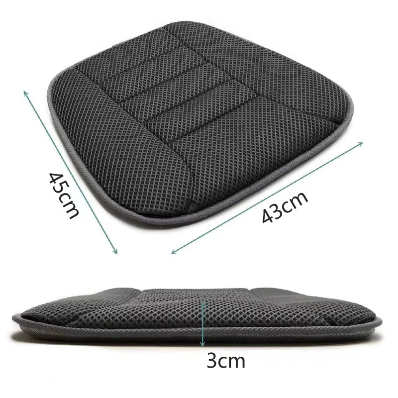 3D Air Mesh Car Seat Cushion – Breathable, Non-Slip, Universal Four-Season Seat Pad - Delicate Leather
