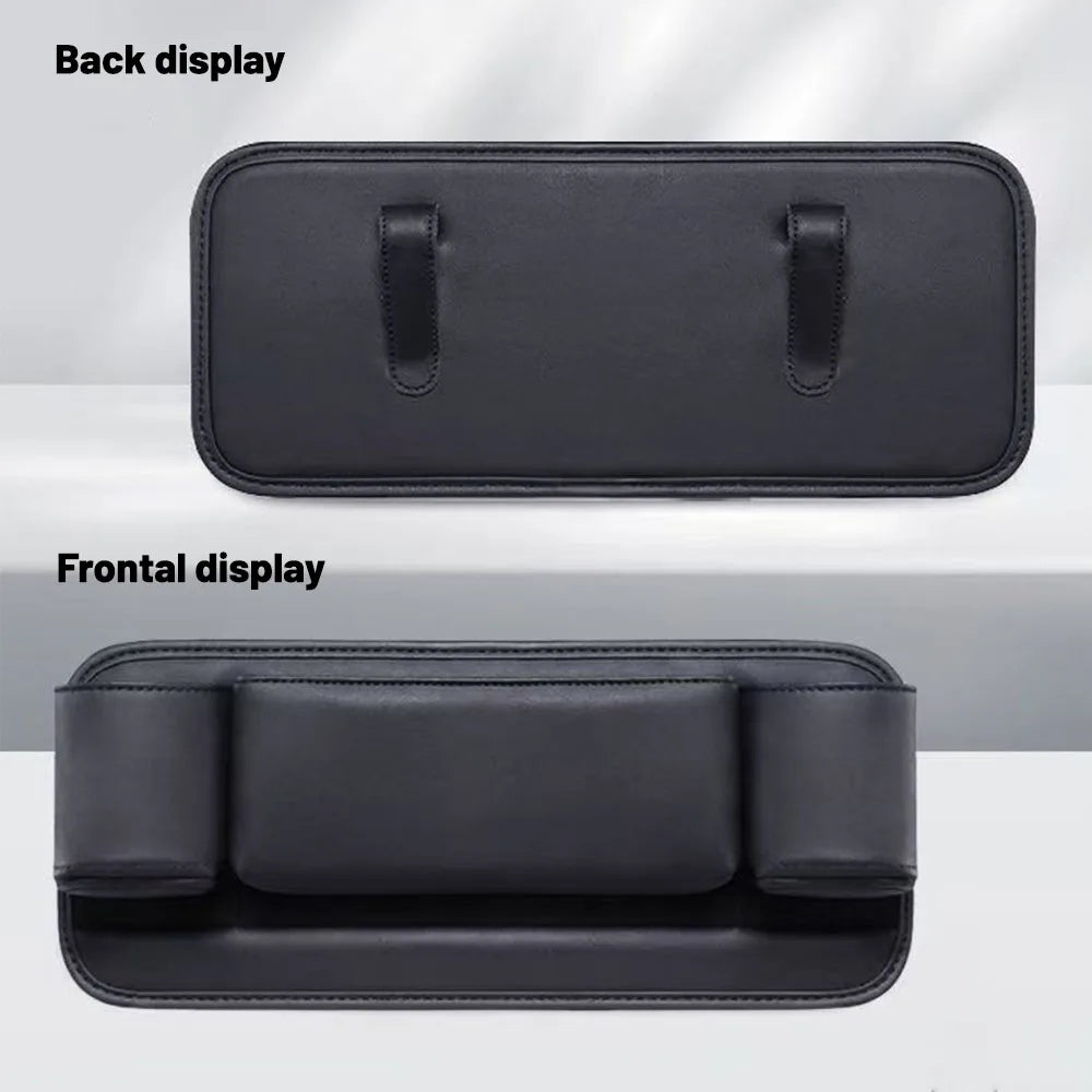 Universal Car Seat Back Storage Bag – Large Capacity Multi-Functional Organizer for Vehicle Interior - Delicate Leather