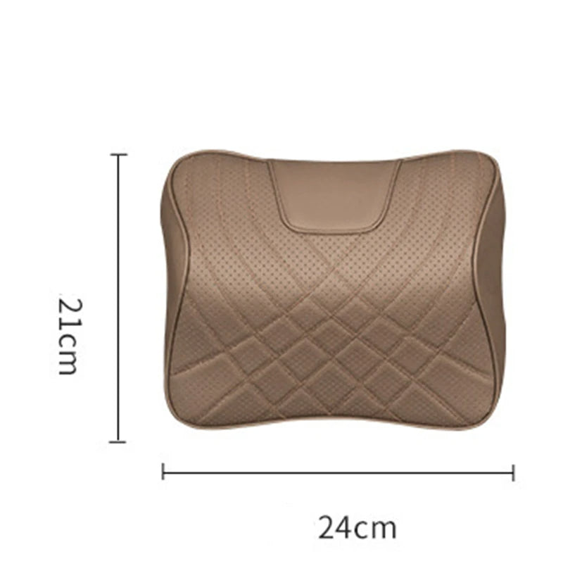 Car Leather Headrest Universal Car Seat Neck Pillow Rest Support Cushion Memory Foam Head Support Rest Protector Car Accessories - Delicate Leather