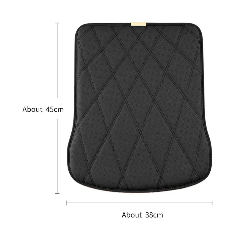 Four-Season Car Seat Cushion – Nappa Leather, Anti-Slip Protective Pad, Universal Fit - Delicate Leather