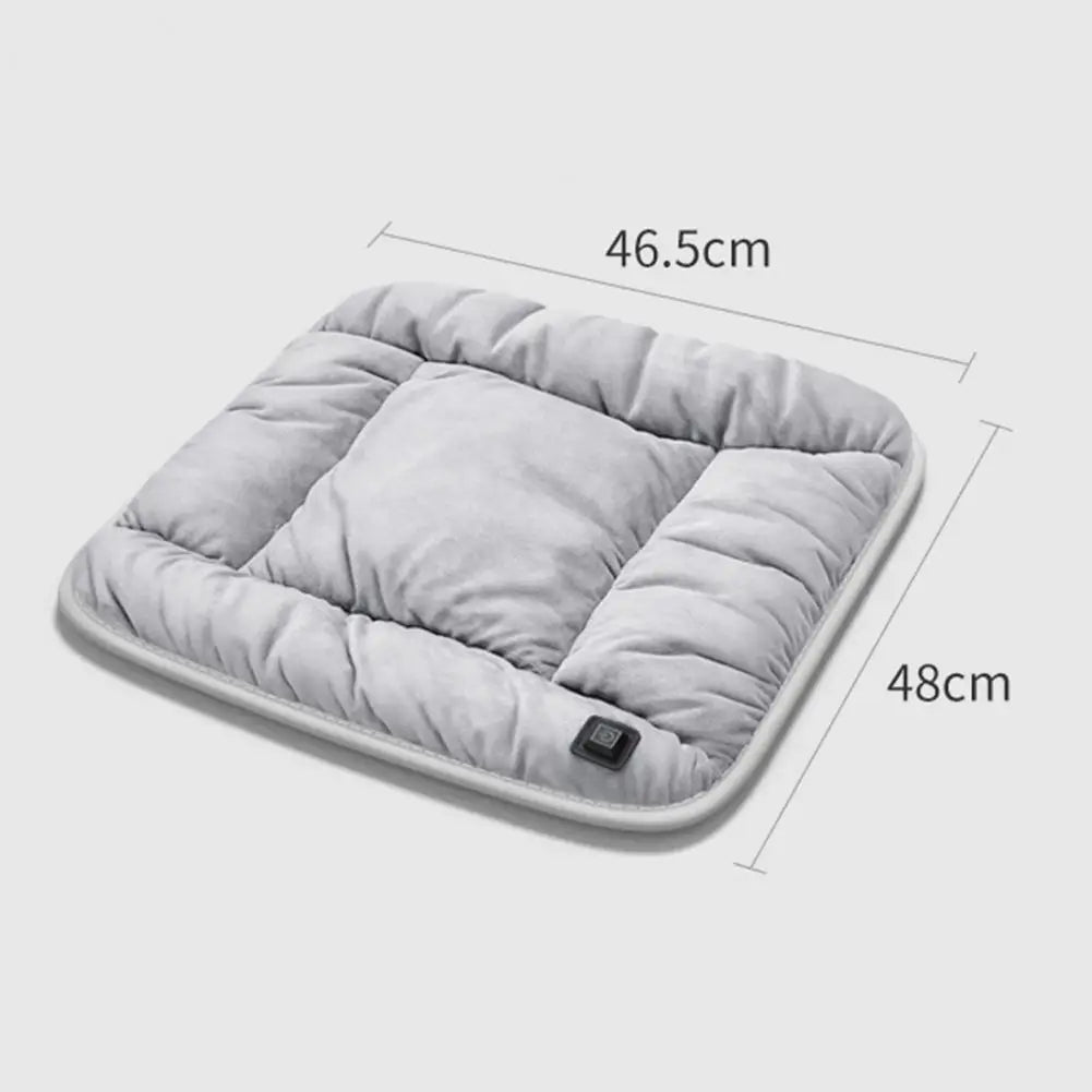 USB Powered Heated Car Seat Cushion – Fast Heating Wear-Resistant Winter Seat Warmer with Adjustable Temperature and Auto-Off - Delicate Leather