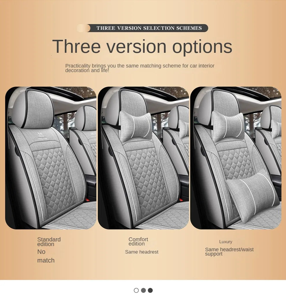 Delicate Leather Deluxe Universal Car Seat Cover Collection: Full Set of Premium Luxury Vehicle Seat Protectors