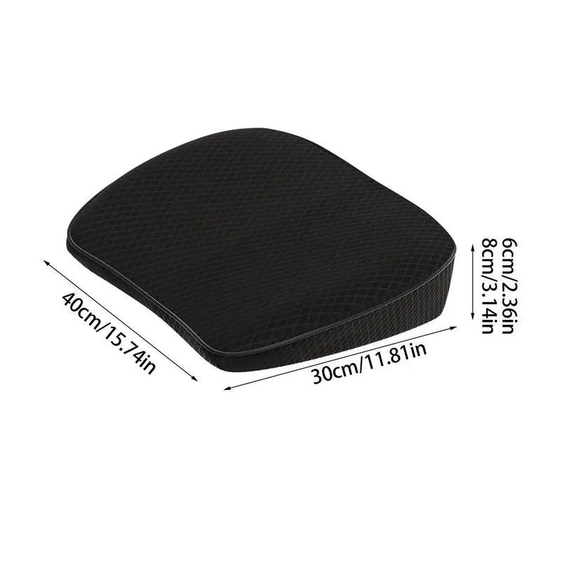 Wedge Car Seat Cushion – Adult Booster Seat, Ergonomic Thickened Breathable Support Pad for Car & Office - Delicate Leather