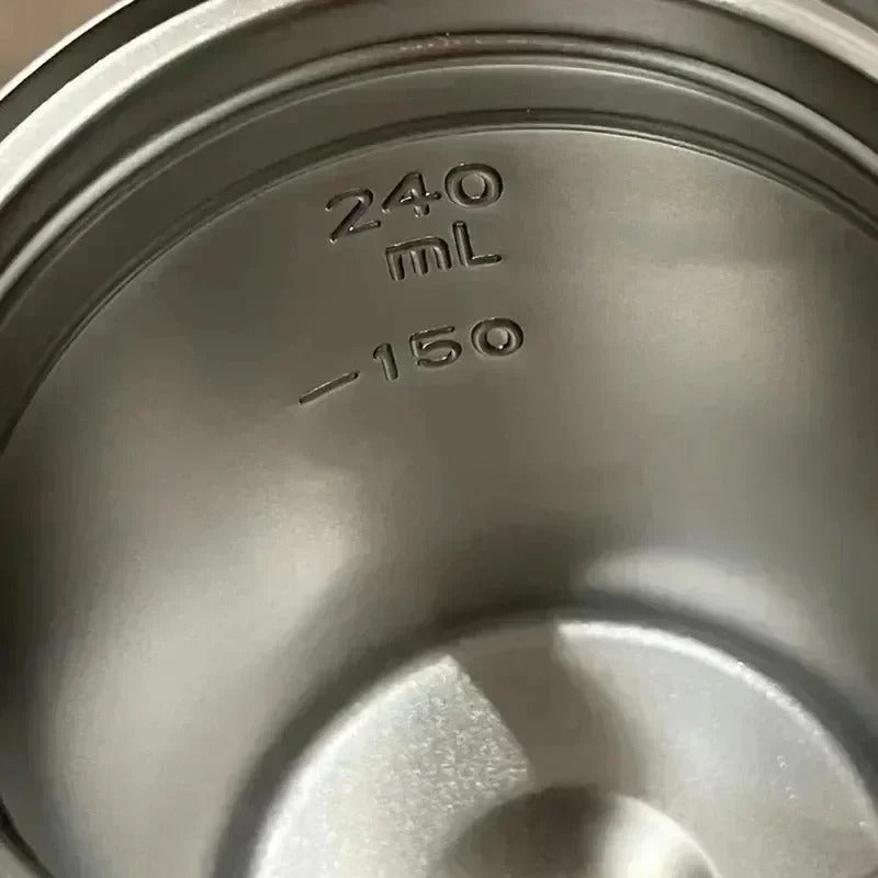 320ml Milky White Stainless Steel Tumbler – Insulated Thermos Cup for Coffee, Water & Travel - Delicate Leather