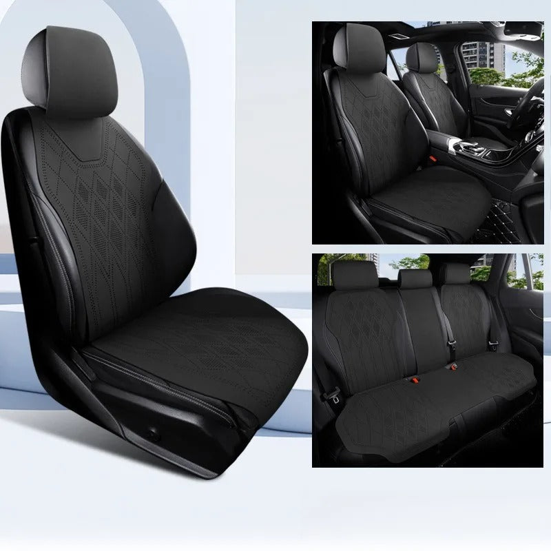 Luxury Suede Car Seat Covers – Universal Full Set Seat Protectors - Delicate Leather