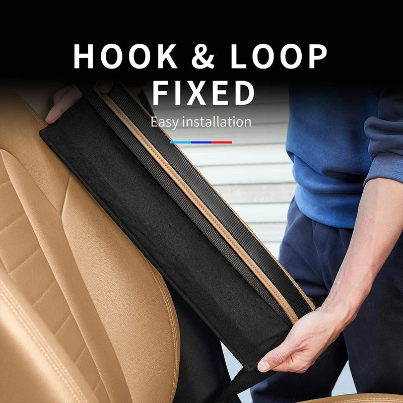 2 PCS Universal Leather Seat Belt Covers – Anti-Slip Shoulder Pads for Car Interior Accessories - Delicate Leather