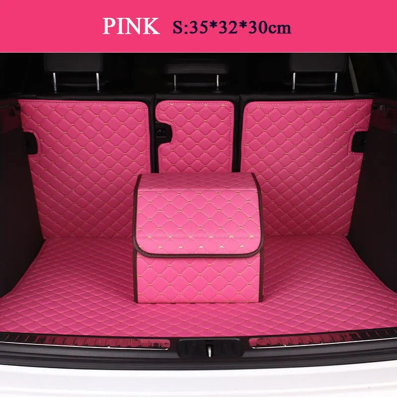 Foldable PU Leather Car Trunk Organizer – Stylish & Durable Storage Solution