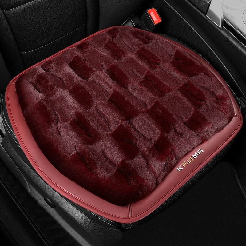 Luxury Thick Plush Car Seat Cushion – Warm Mink Velvet Winter Seat Cover for Comfort and Protection - Delicate Leather