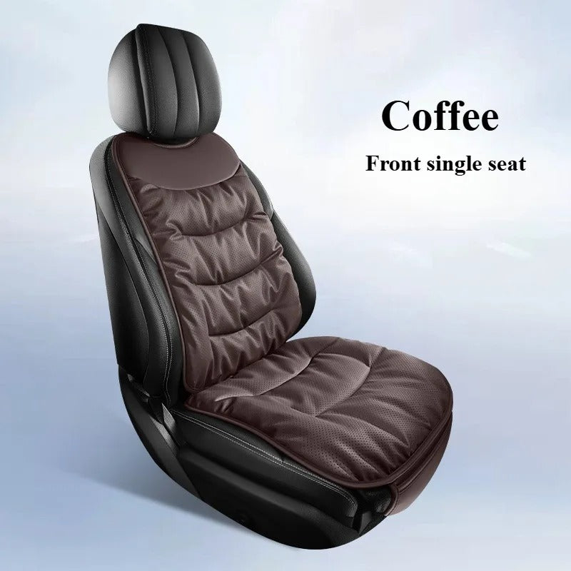 Nappa Leather Car Front Seat Cover – Universal Fit Breathable Protector Cushion for All Seasons - Delicate Leather