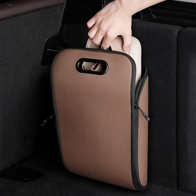 Car Shoe Storage Box – PVC Leather Organizer for Spare Shoes, Trunk & Co-Pilot Seat Storage, Large Capacity 35×26×10 cm - Delicate Leather