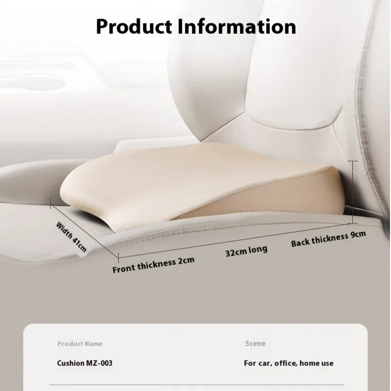 Thickened Car Seat Booster Cushion – Universal Single Driver Seat Pad for All Seasons - Delicate Leather