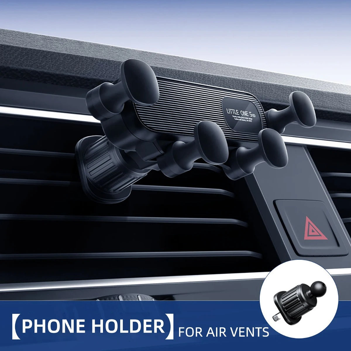 Gravity Car Phone Holder - Universal Shockproof Air Vent Mount for 4.7-7 Inch Smartphones