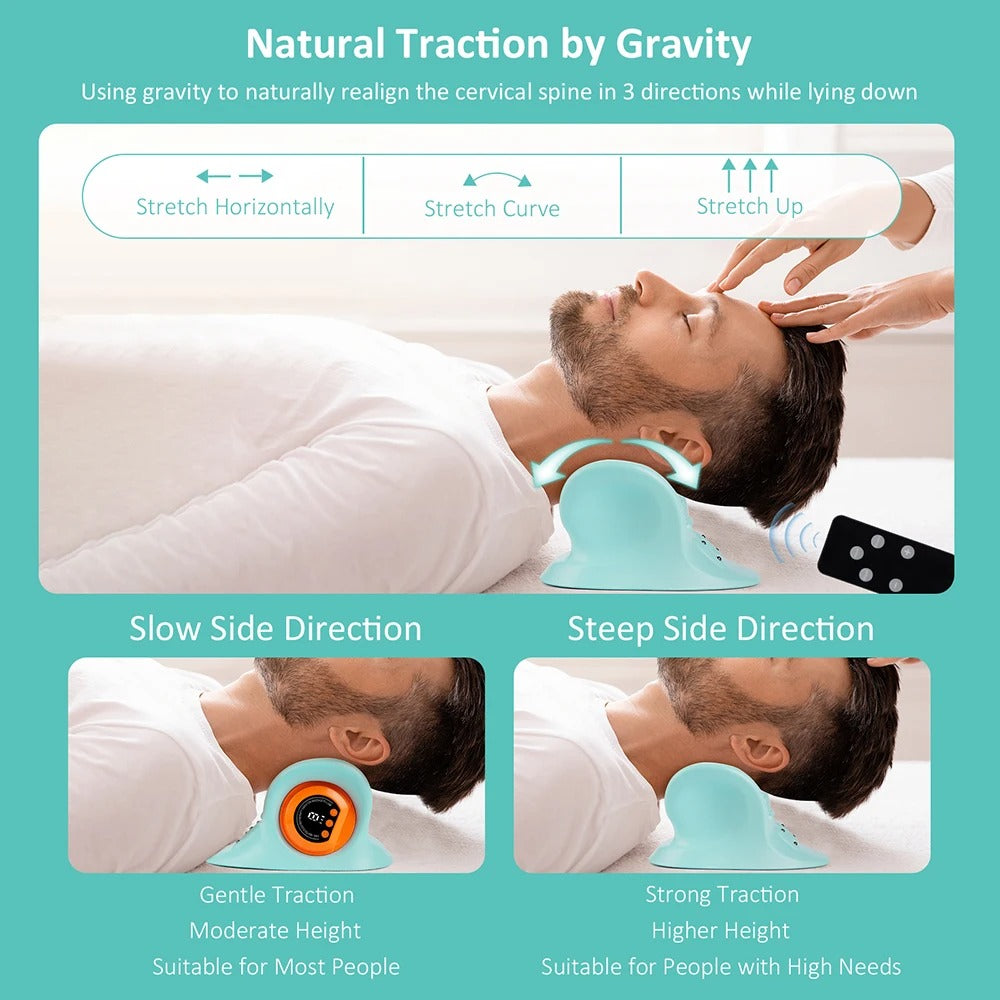 Electric Neck Cervical Massager – Ergonomic Vibration & Kneading Massage Pillow with Neck Support, Gift For Mother's Day 2025