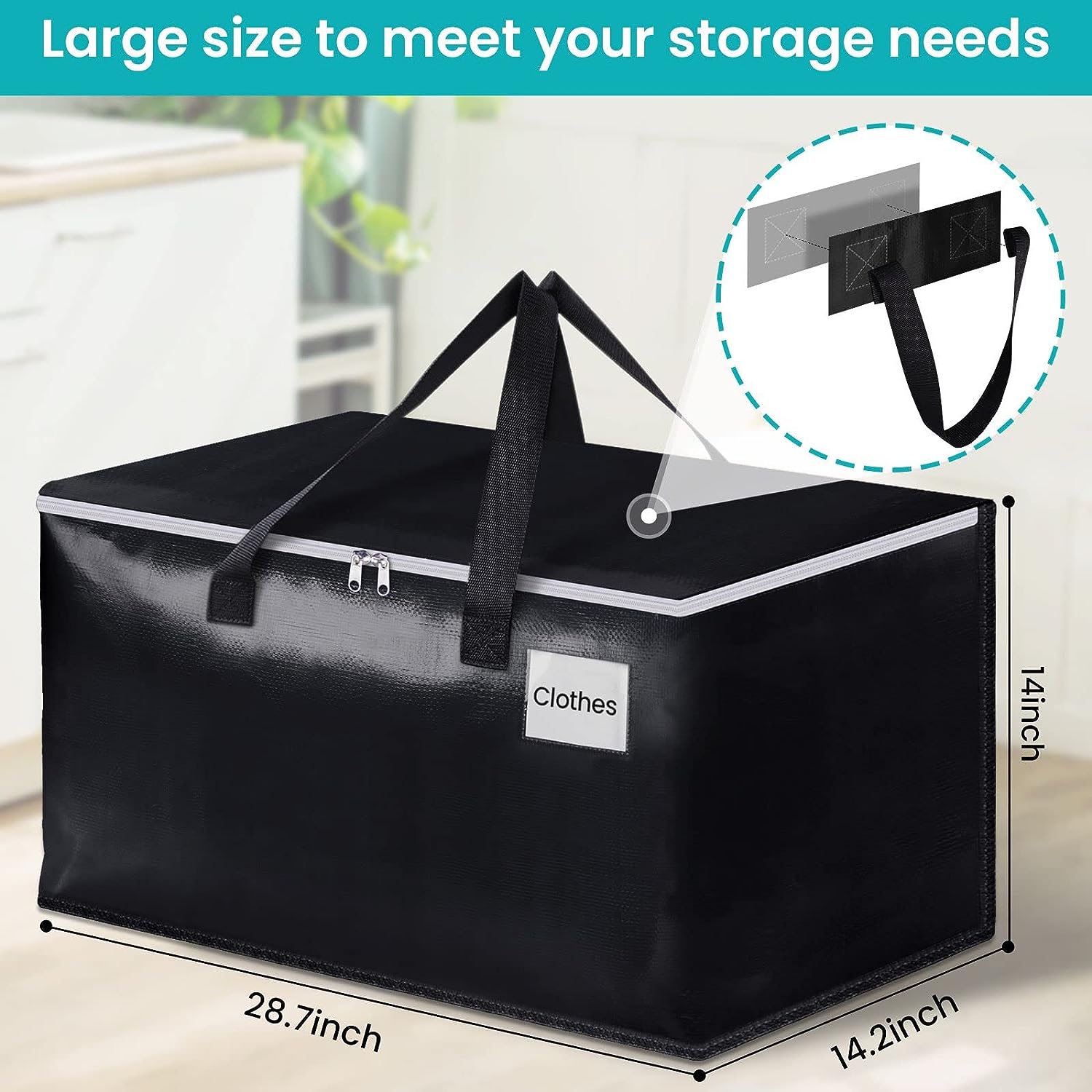 Extra Large Moving Boxes-Zippered Moving Bags with Handles and Tag Pocket-Moving Supplies for Space Saving-Storage Solutions for Moving, Storage, Camping, and Travel - Delicate Leather
