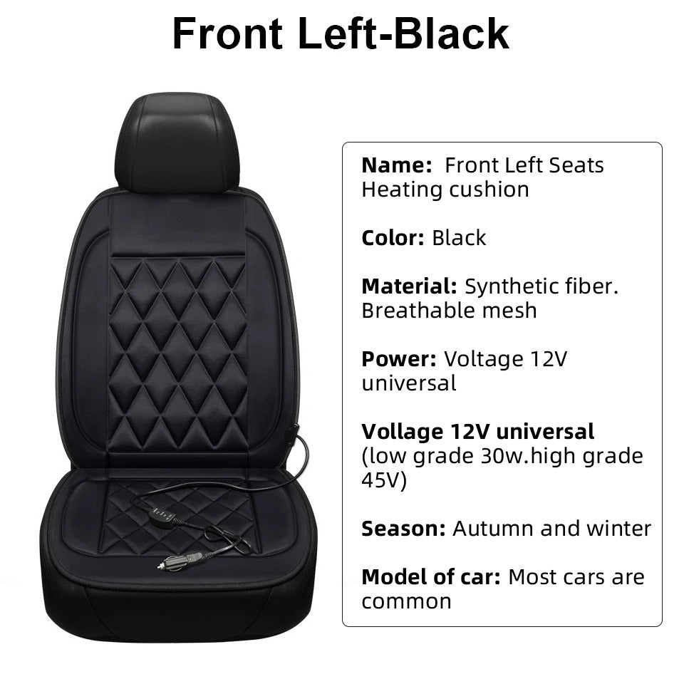 12V Car Power Pad Cover – Cotton Fiber Universal Interior Mat for Winter Use - Delicate Leather