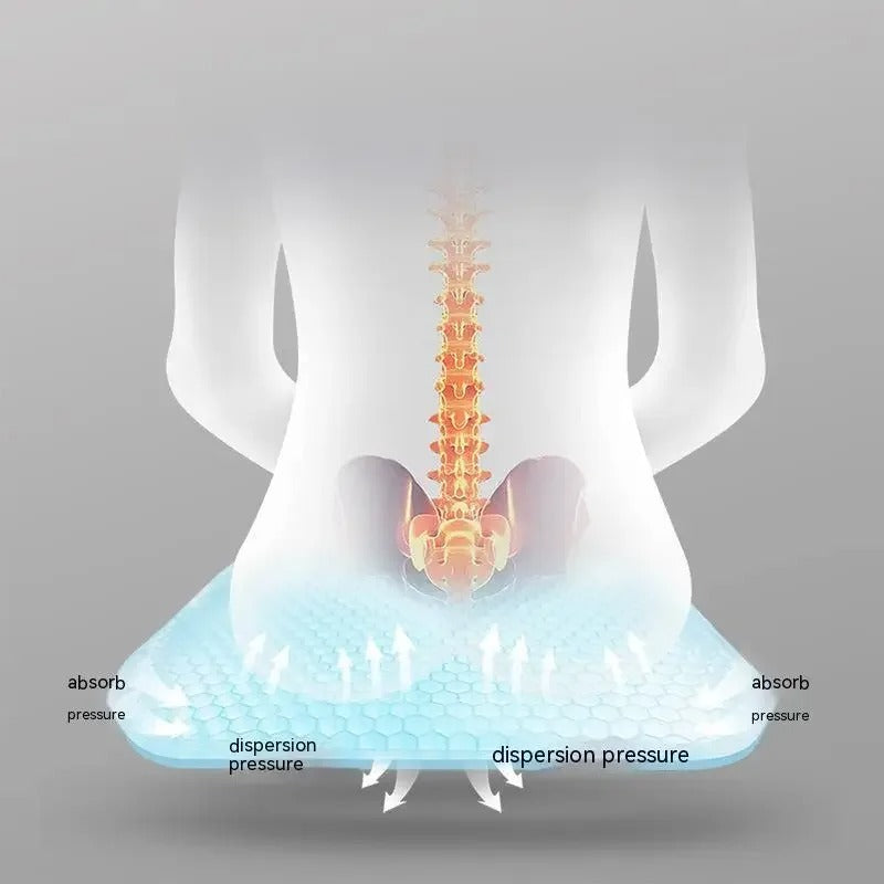 Multifunctional Honeycomb Breathable Seat Cushion – 4-Season Comfort for Car, Office & Home Use - Delicate Leather