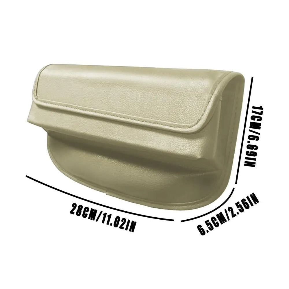 Car Seat Gap Organizer – Universal Side Storage Box, Artificial Leather Seat Crevice Filler for Vehicle Interiors - Delicate Leather