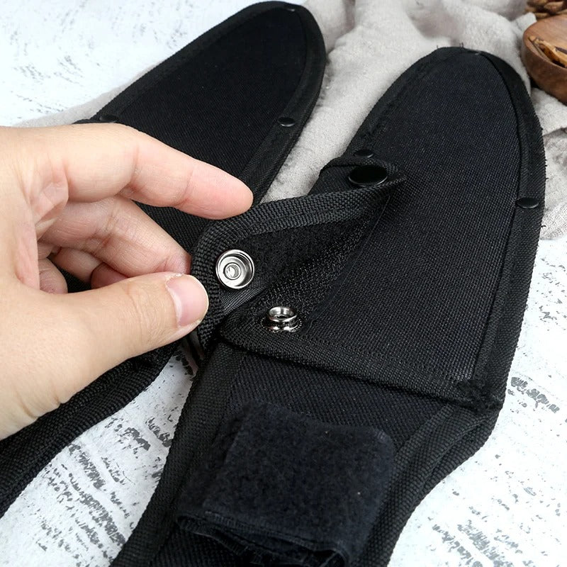 Chef Waterproof Oxford Sheath Holder, Knife Sheath Holster Belt Loop Case, Flashlight Case, Camp Outdoor Carry Fold Knife Cook Tool - Delicate Leather