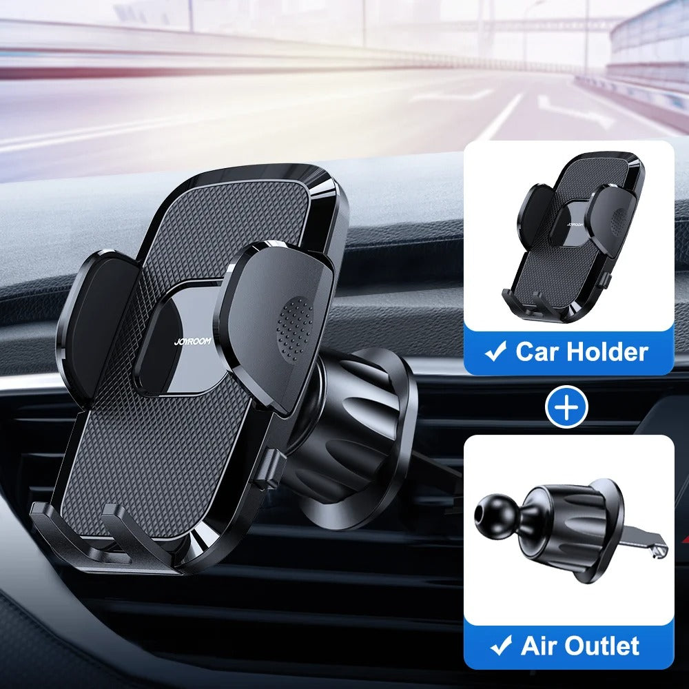 360° Dashboard Phone Holder for Car - 9in Flexible Long Arm, Universal Windshield & Air Vent Mount for All Mobile Phones - Delicate Leather