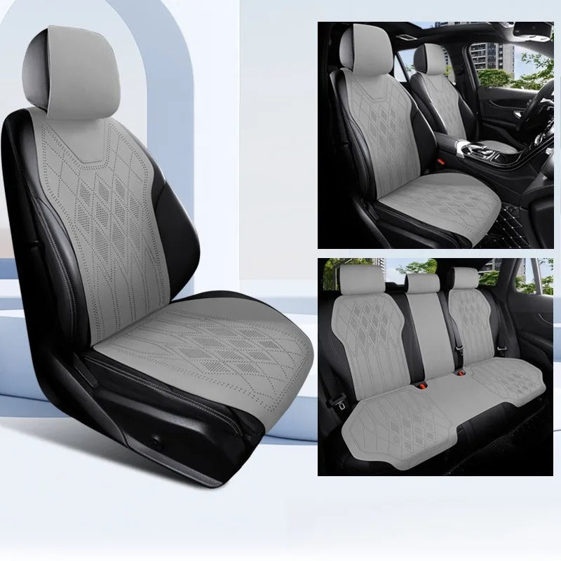 Luxury Suede Car Seat Covers – Universal Full Set Seat Protectors - Delicate Leather