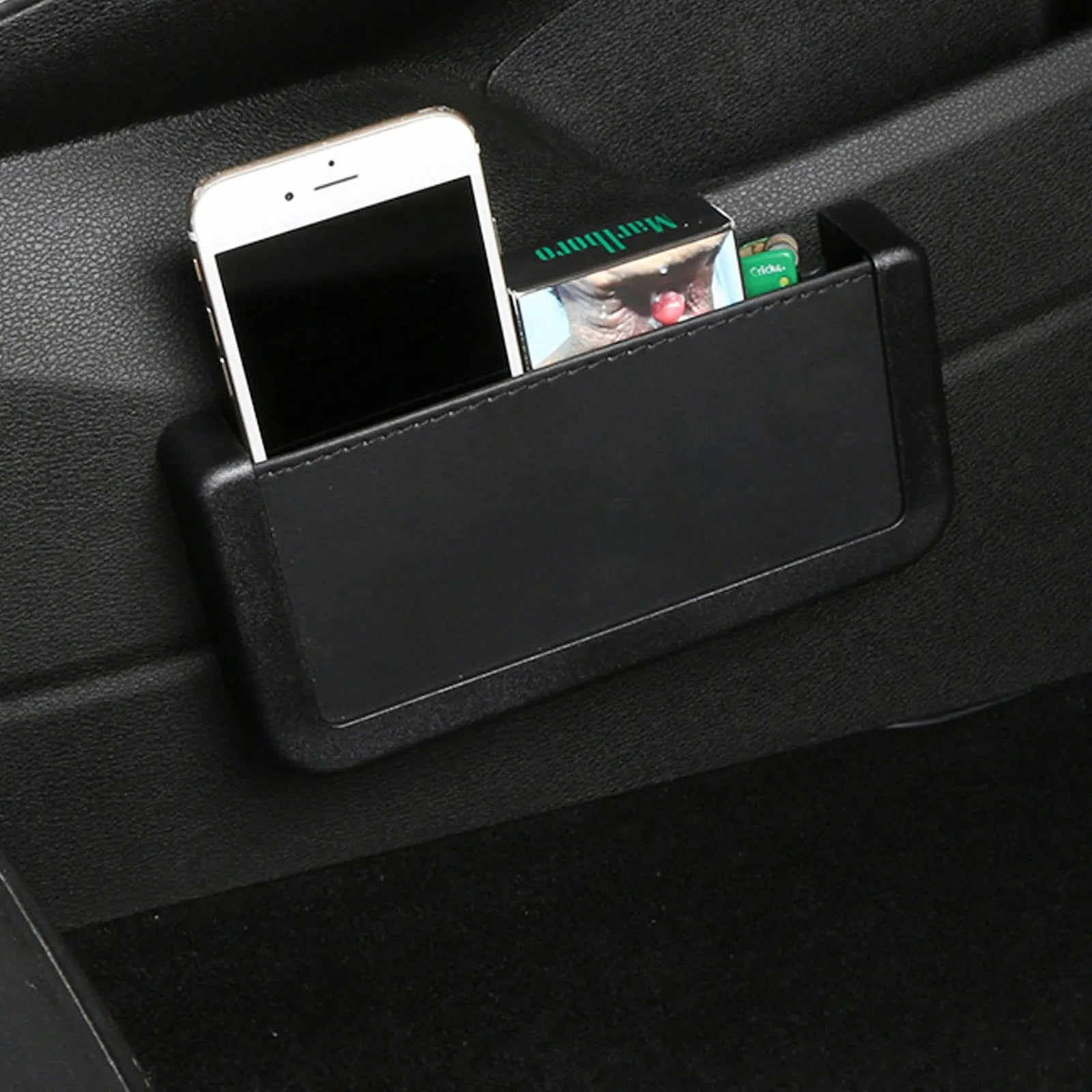 Car Side Pockets Non-Slip Car Storage Pocket Pouch Cell Phone Holder Car Side Gap Filler Interior Accessories Organizer - Delicate Leather