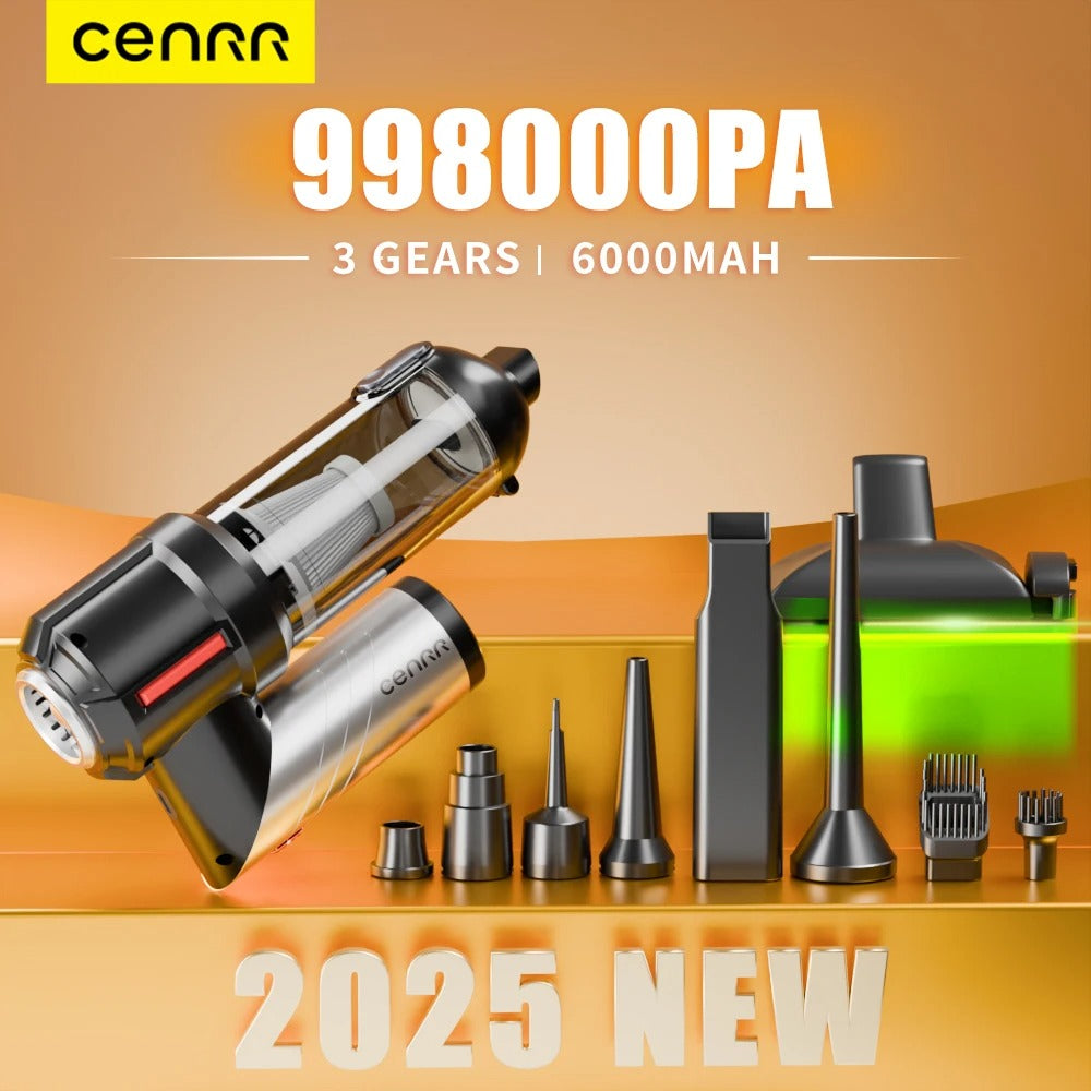 Mini Cordless Car Vacuum Cleaner – Portable & Powerful Handheld Blower - Delicate Leather