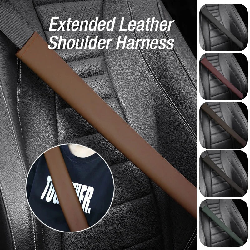 48 cm Universal Microfiber Leather Seat Belt Cover – Soft Shoulder Pad Strap Protector for Car, SUV & Truck Interiors - Delicate Leather