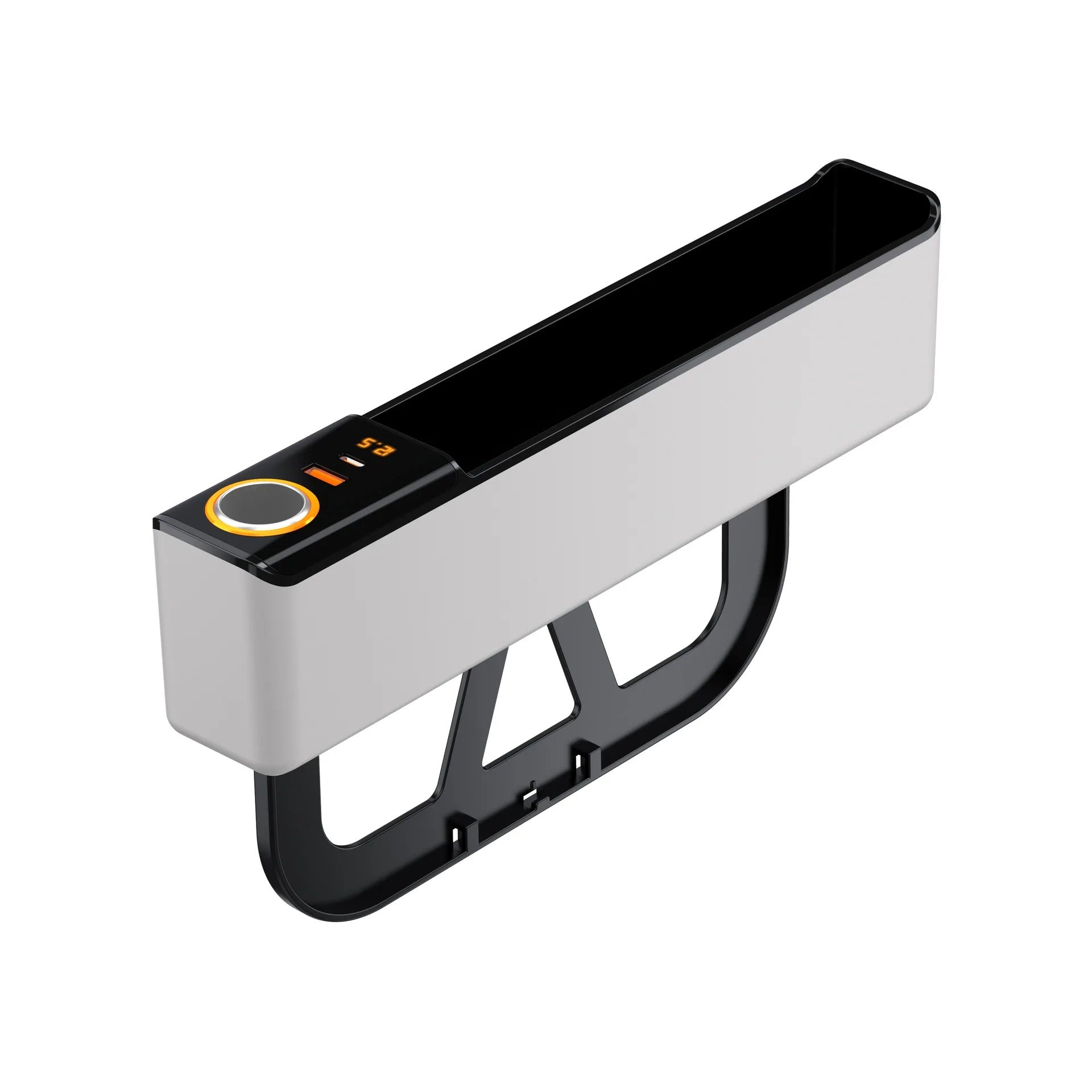 Car Seat Gap Filler Organizer 52W Charging Car Organizer Storage Box Base Removable Seat Gap Filler for Car Organizer Front Seat - Delicate Leather