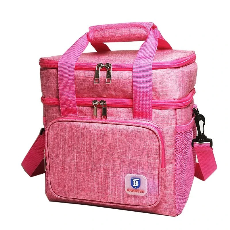 Outdoor Thermal Picnic Cooler Bags Portable Camping Lunch Bag Food Insulated Case - Delicate Leather