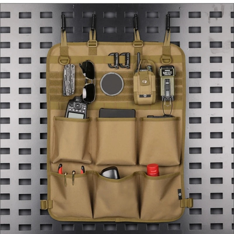 Car Organizer Seat Back Storage Bag Multifunction Camo Hanging Bags Car Stowing Tidying Pocket Interior Accessories (1 Piece) - Delicate Leather