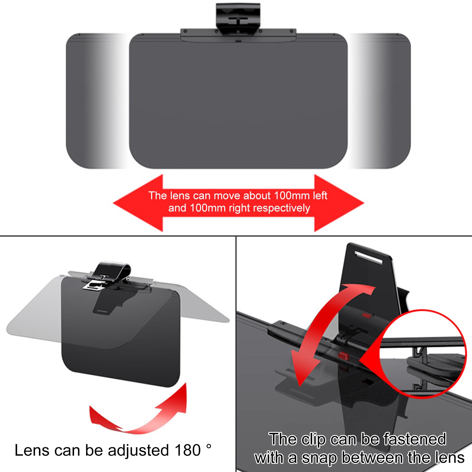 Car Sun Visor Auto Anti-Glare Polarized Visor Extender Sun Blocker Universal Car Window Sunshade UV Rays Blocker Car Accessories - Delicate Leather
