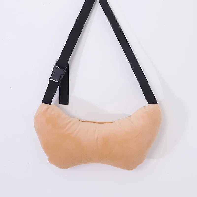 Cute Animal Pattern Kid Neck Head Support U-Shape Travel Pillow - Delicate Leather