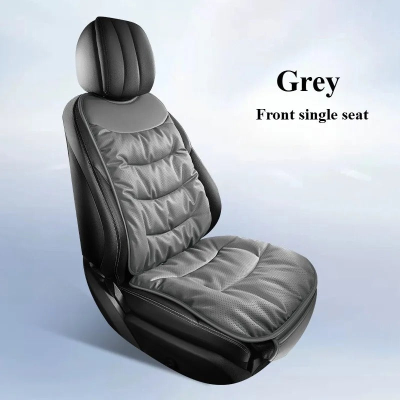 Nappa Leather Car Front Seat Cover – Universal Fit Breathable Protector Cushion for All Seasons - Delicate Leather