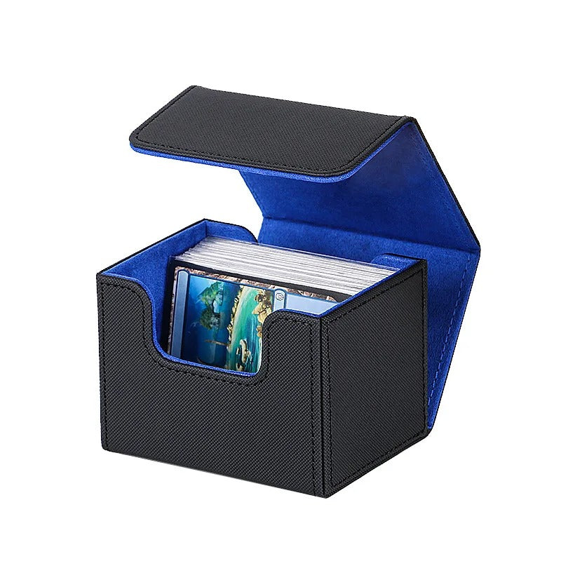 PU Leather Trading Card Box Collection Capacity Tarot Card Box Card Storage Box Game Card Set Storage Organizer - Delicate Leather