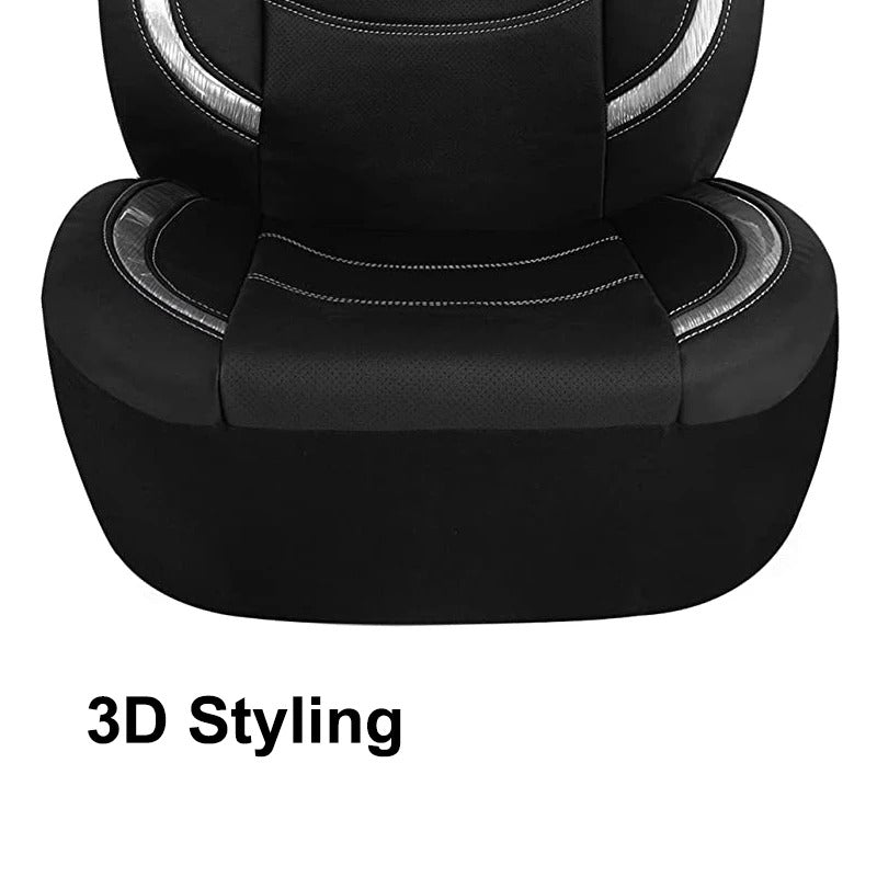 Universal Car Seat Covers Full Set – Waterproof Artificial Leather with Bright PVC, Easy Installation, Interior Car Seat Protector for All Seasons - Delicate Leather