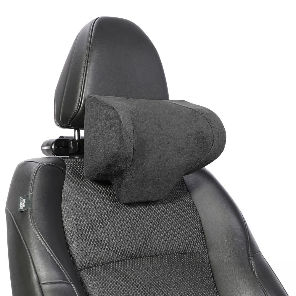 Adjustable Memory Foam Car Headrest Pillow – Universal Neck Support for Driver & Passenger - Delicate Leather