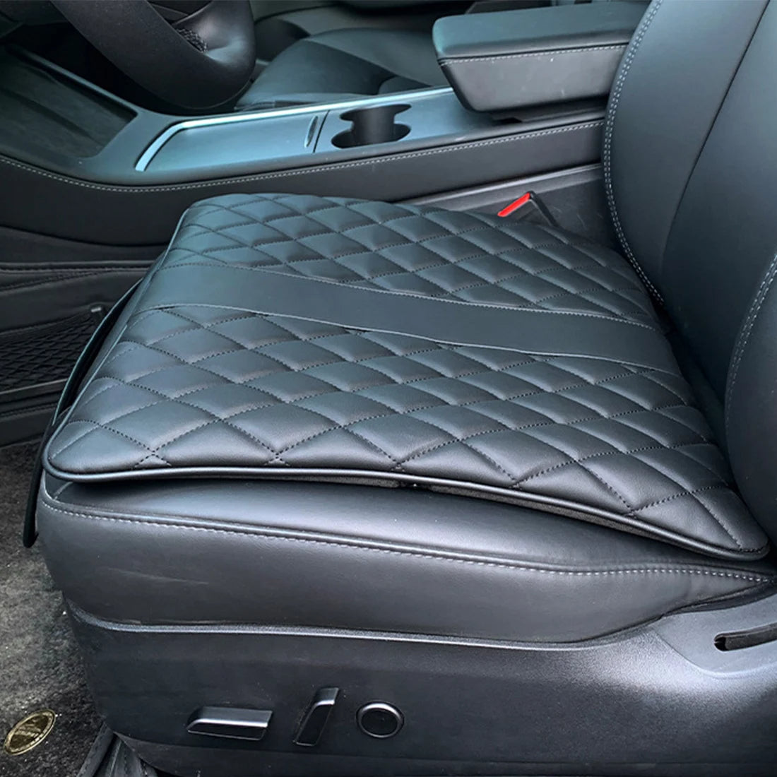 Car Seat Cushion Universal Breathable PU Leather Car Front Seat Cushion Anti Slip Auto Chair Protector Cover 1PC - Delicate Leather