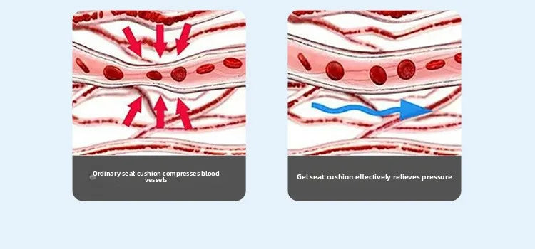 Gel Car Seat Cushion – Breathable Ventilated Non-Slip Universal Seat Pad - Delicate Leather