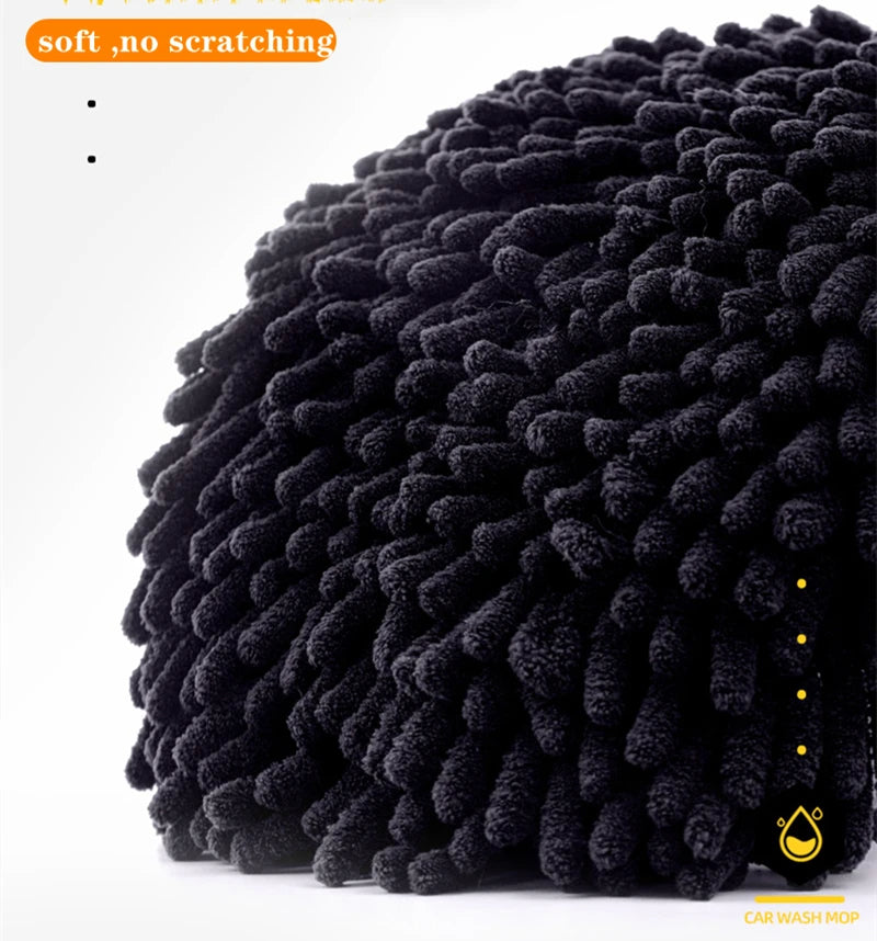 Car Cleaning Brush Car Cleaning Tools Telescoping Long Handle Cleaning Mop Chenille Broom Car Washing Accessories