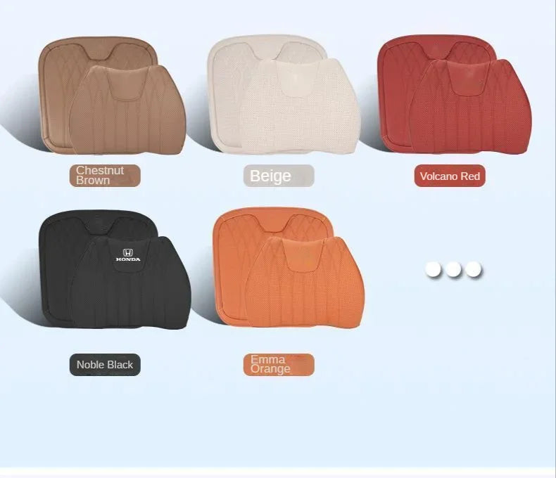 Delicate Leather Universal Car Seat Cushion with Lumbar Support – Ergonomic Leather Driver’s Seat Pad with Integrated Back Support - Delicate Leather