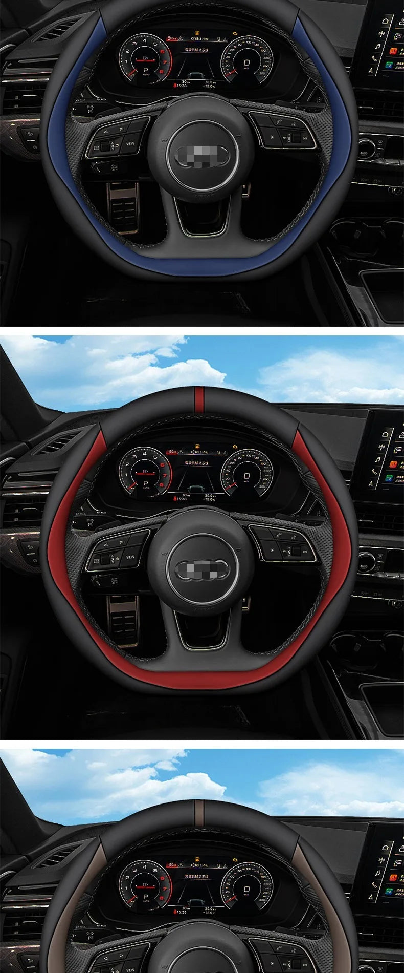 Premium Leather Steering Wheel Cover – Anti-Slip Universal Interior Protection Accessory - Delicate Leather