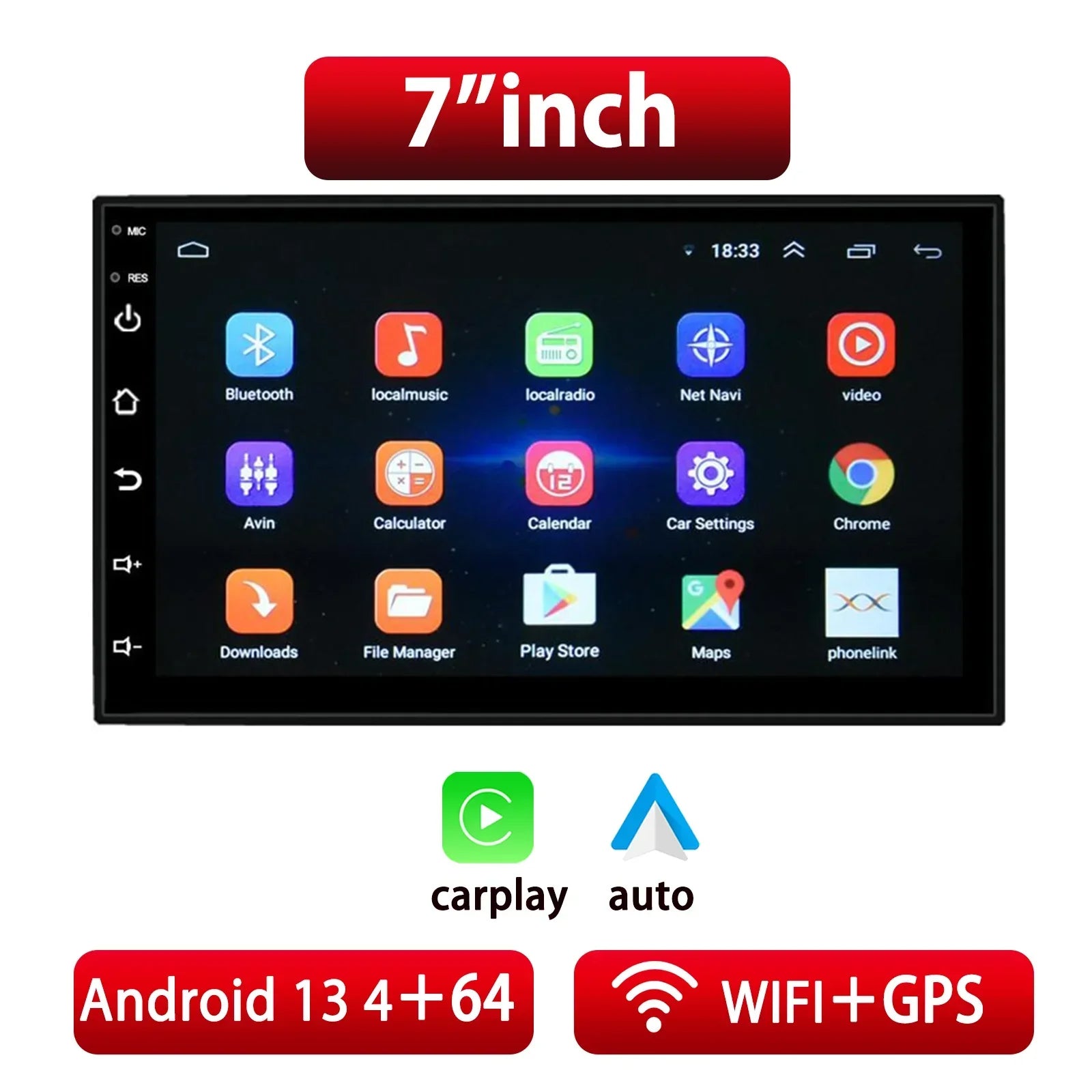 Wireless CarPlay & Android Auto 2 Din Car Radio – 7"/9" Glass Screen GPS Navigator, Wi-Fi, FM, Bluetooth MP5 Player 22 - Delicate Leather