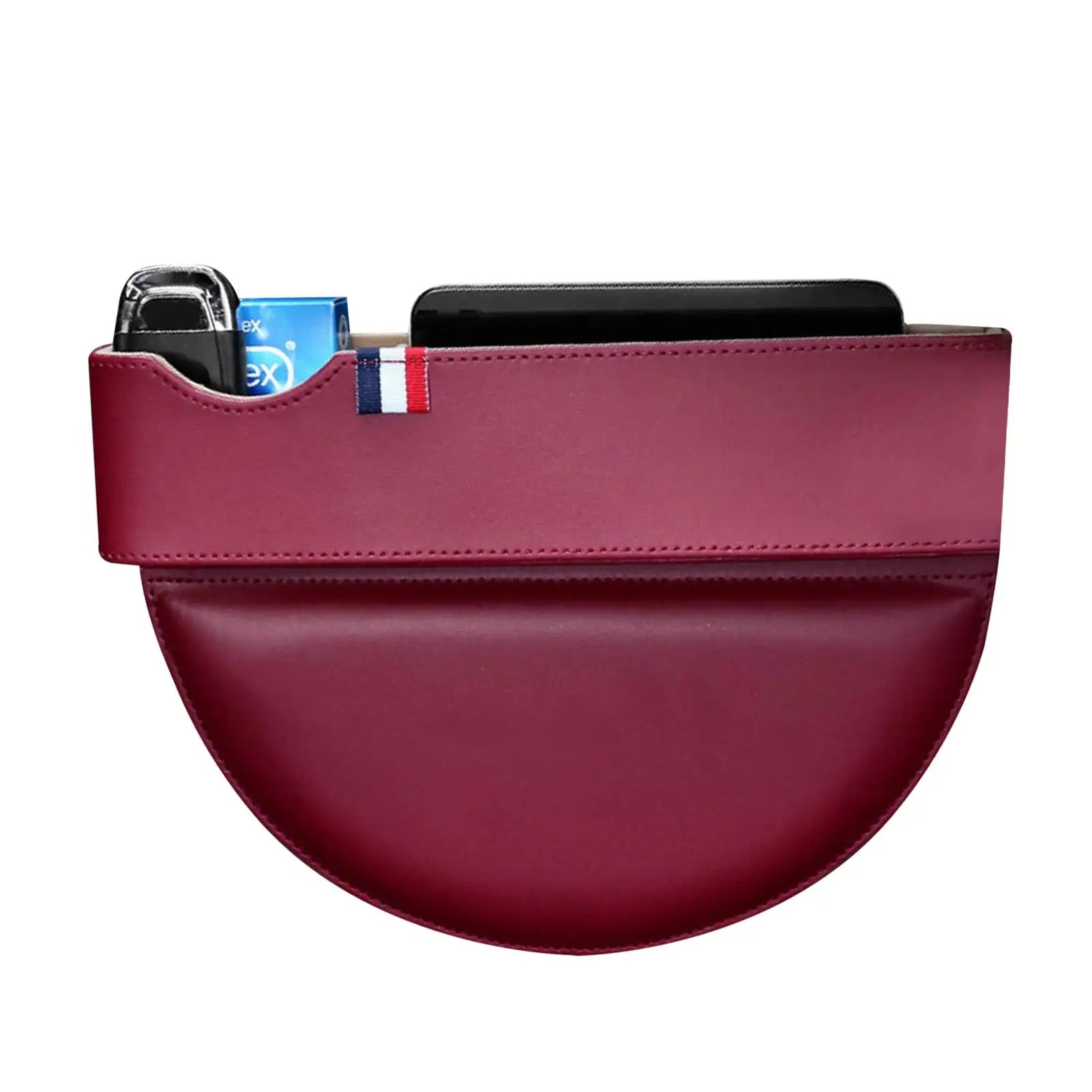 Leather Car Seat Gap Filler Universal Car Seat Gap Pockets Console Organizer Multi-Functional Crevice Storage Box Interior - Delicate Leather