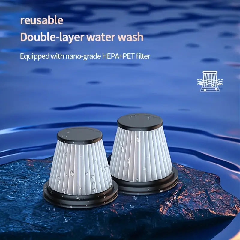 Mini Car Vacuum Cleaner – High-Power Suction, Wet & Dry Dual-Purpose, Portable Handheld Design for Small Sedans, Easy to Use and Store - Delicate Leather