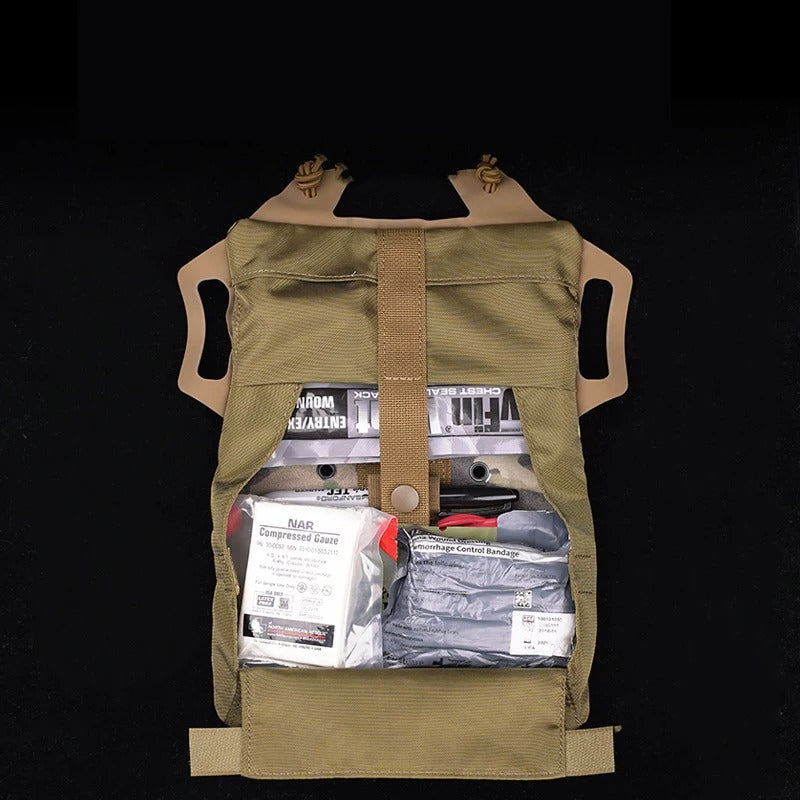 Outdoor Utility Pouch – Nylon Compact Storage Bag with MOLLE-Style Attachment - Delicate Leather