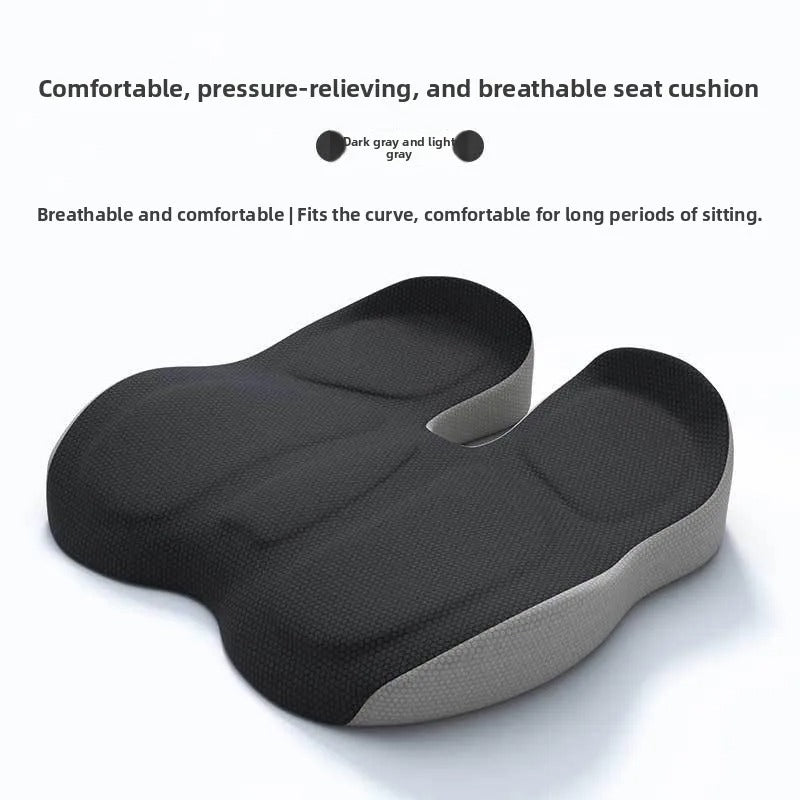 Memory Foam Seat Cushion – Comfortable Chair Pad for Car, Home & Office - Delicate Leather