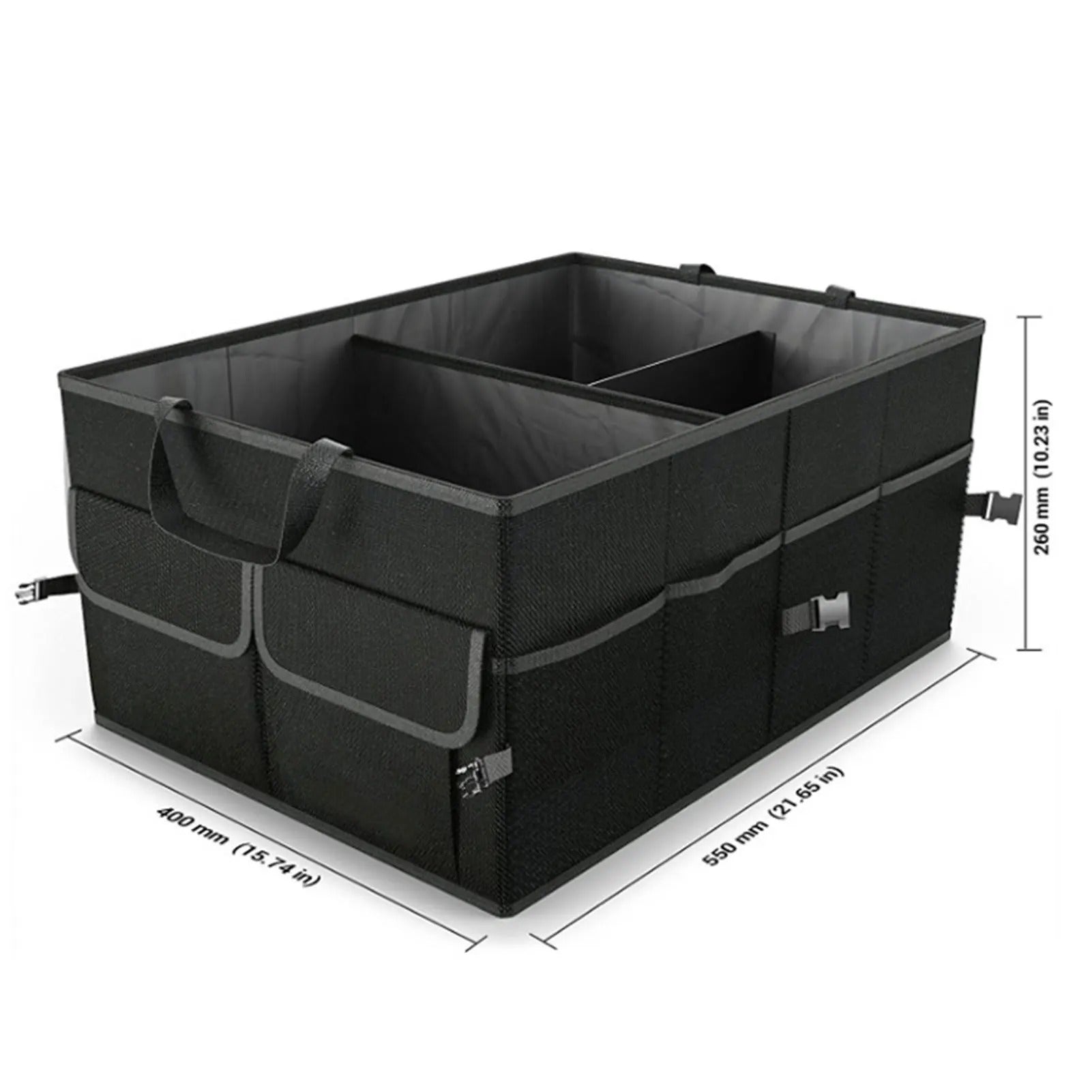 Foldable Car Trunk Storage Bag with Multi-Pockets – Large Capacity Oxford Trunk Organizer - Delicate Leather