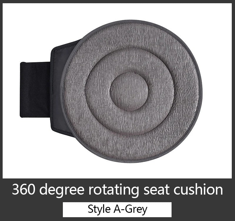 360° Rotating Seat Cushion – Swivel Pad for Cars, Office, and Home Chairs - Delicate Leather